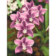 Картина по номерам по дереву "Розовые орхидеи" ASW227 30х40 см