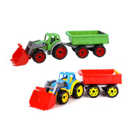 Игрушечный трактор с ковшом и прицепом 3688TXK, 2 цвета