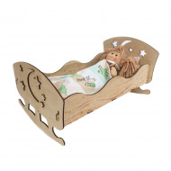 Іграшкове ліжко для ляльок 172311 фанера 43*23 см