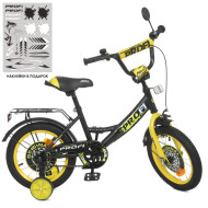 Велосипед детский PROF1 Y1443-1 14 дюймов, желтый
