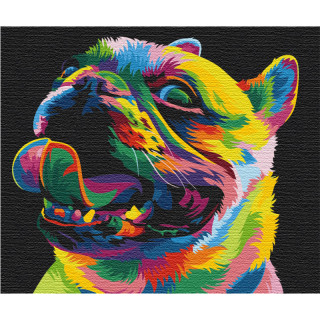 Картина по номерам "Радужная собака" Brushme BS51463 40х50 см