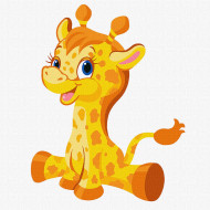Картина по номерам "Маленький жираф" Идейка KHO6002 30х30 см