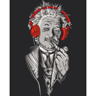 Картина по номерам "Эйнштейн в наушниках" Art Craft 10314-AC 40х50 см