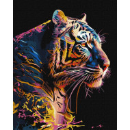 Картина по номерам "Прекрасный зверь" ©art_selena_ua Идейка KHO6520 40х50 см с красками металлик extra