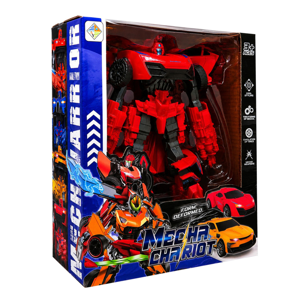Детская игрушка Трансформер HY-3344(Red) робот 18 см+машина опт, дропшиппинг