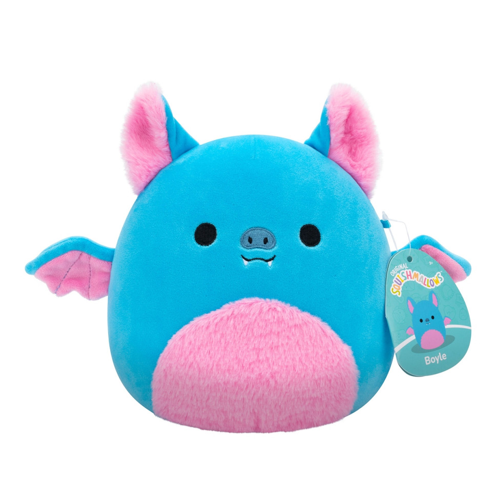 Детская мягкая игрушка ЛЕТУЧАЯ МЫШЬ БОЙЛ Squishmallows SQCR06579, 19 см опт, дропшиппинг