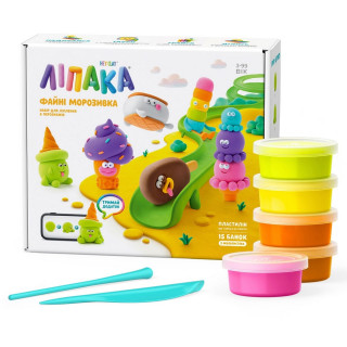 Меганабор пластилина "Файные мороженые" ЛИПАКА 15029-UA01 самостоятельно затвердевает
