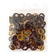 Резинки для волос "Коричневые-4" 0307-1086-4 микрофибра, 100 шт
