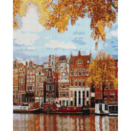 Алмазная мозаика "Осенний Амстердам" Brushme DBS1046 40х50 см