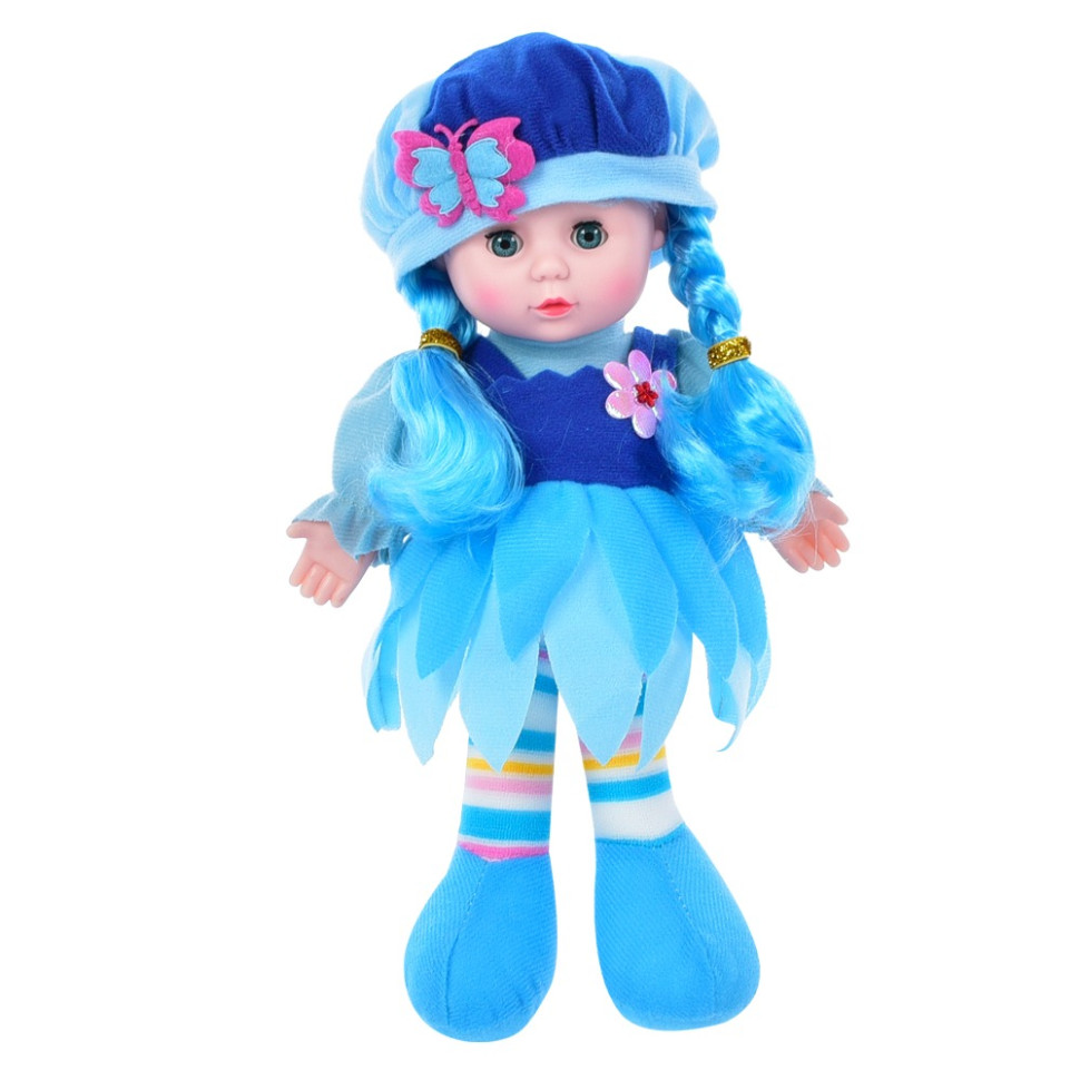 Дитяча Лялька LY3011(Blue) м'яконабивна, 28 см, синя - гурт(опт), дропшиппінг 