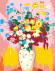 Картина по номерам. Rosa "Ваза с цветами" N00013081, 35х45 см                                          опт, дропшиппинг