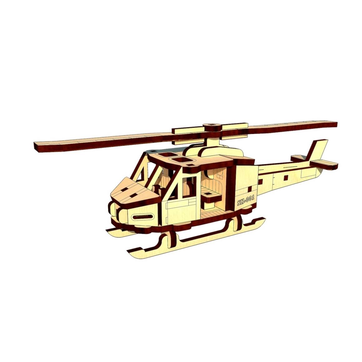 Сборная модель из дерева Вертолет 