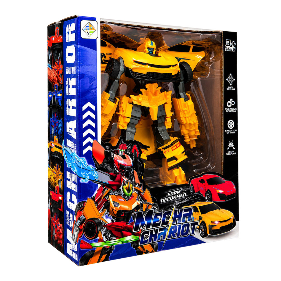 Детская игрушка Трансформер HY-3344(Yellow) робот 18 см+машина опт, дропшиппинг