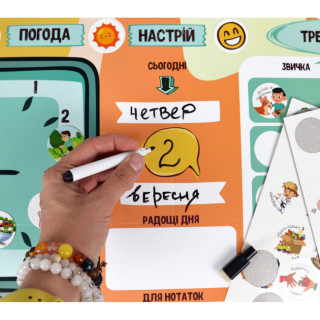 УЦЕНКА!!! Обучающая игра "Мой планер" УМНЯШКА KP-010-UC с многоразовыми наклейками