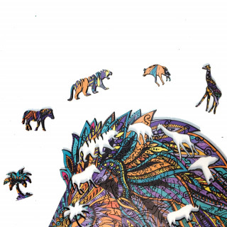 Деревянный пазл. GO Puzzle "Легенда льва" 141 дет. GO0004 