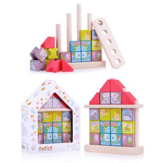 Детский конструктор сказочный город Cubika LKM-3 12350 деревянный