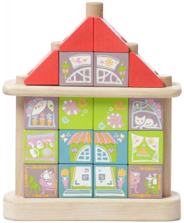 Детский конструктор сказочный город Cubika LKM-3 12350 деревянный