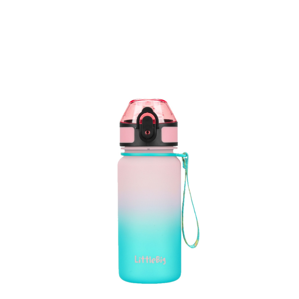 Детская бутылка для воды LittleBig UZSPACE 3020(Pink-Blue) 350 мл, розовато-голубая опт, дропшиппинг