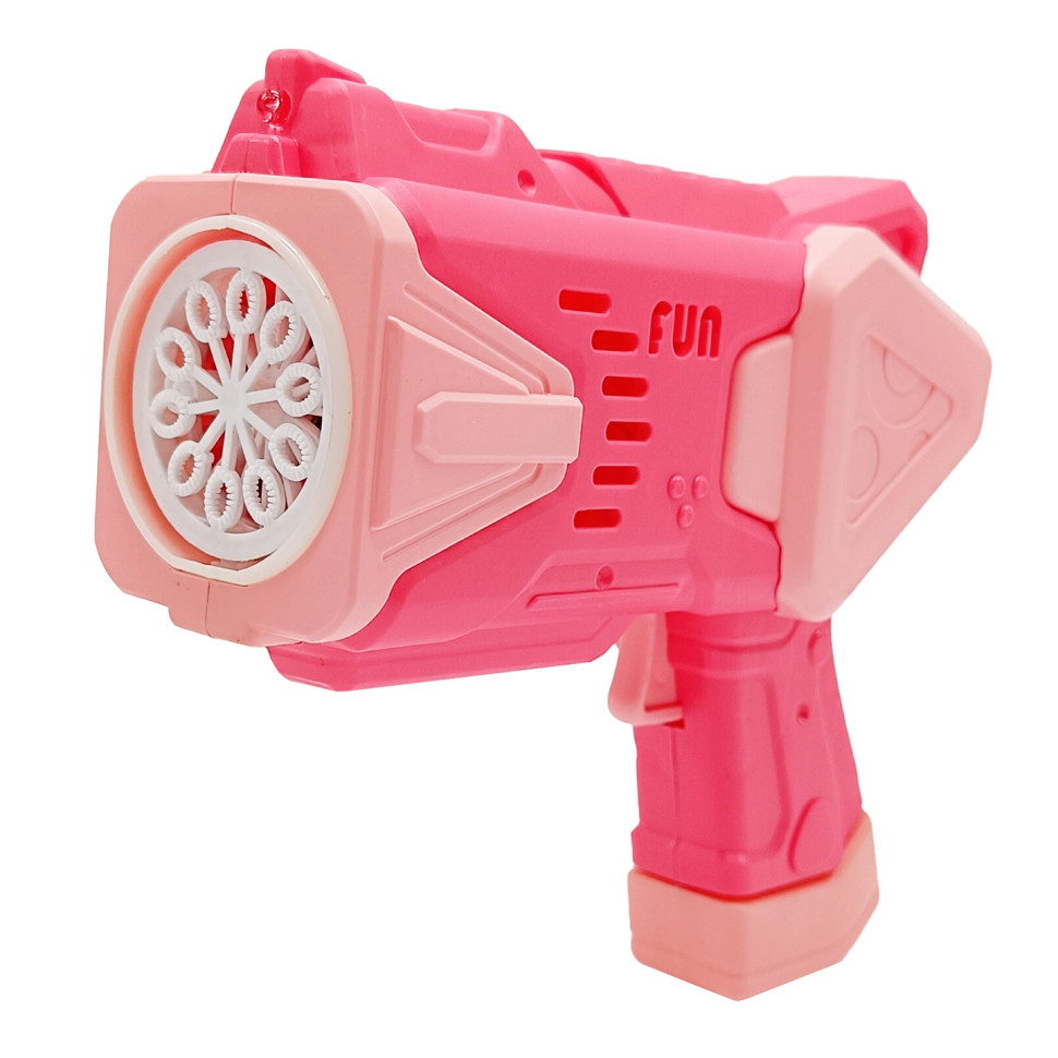 Дитячий генератор мильних бульбашок Пістолет 2238 (Pink) зі світлом - гурт(опт), дропшиппінг 