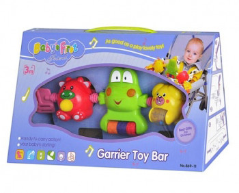 Погремушка на детскую коляску Лягушка 869-11 с музыкой 