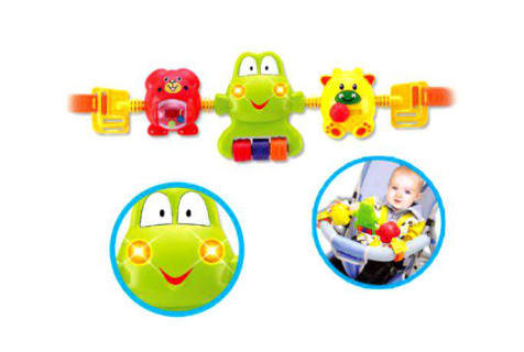 Погремушка на детскую коляску Лягушка 869-11 с музыкой 