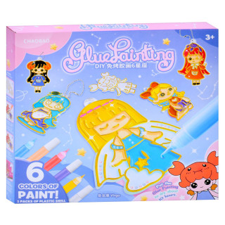 Детский набор для творчества "Подвеска-раскраска" 7600-1-23-21-2123-4 цепочка, краски 6 цветов