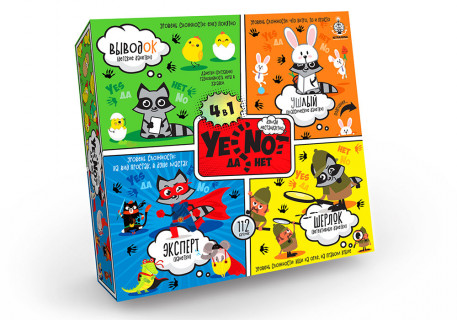 Карточная игра "YENOT ДаНетки" 4в1 YEN-02-01 на рус. языке