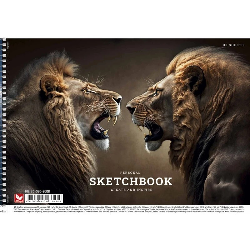 Альбом для рисования PB-SC-030-8008-1 спираль 30 листов опт, дропшиппинг