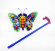 Детская каталка на палочке Бабочка 305 машет крыльями опт, дропшиппинг