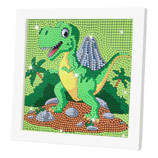 Алмазна мозаїка для дітей Динозавр A5501E рамка 17,5-17,5 см