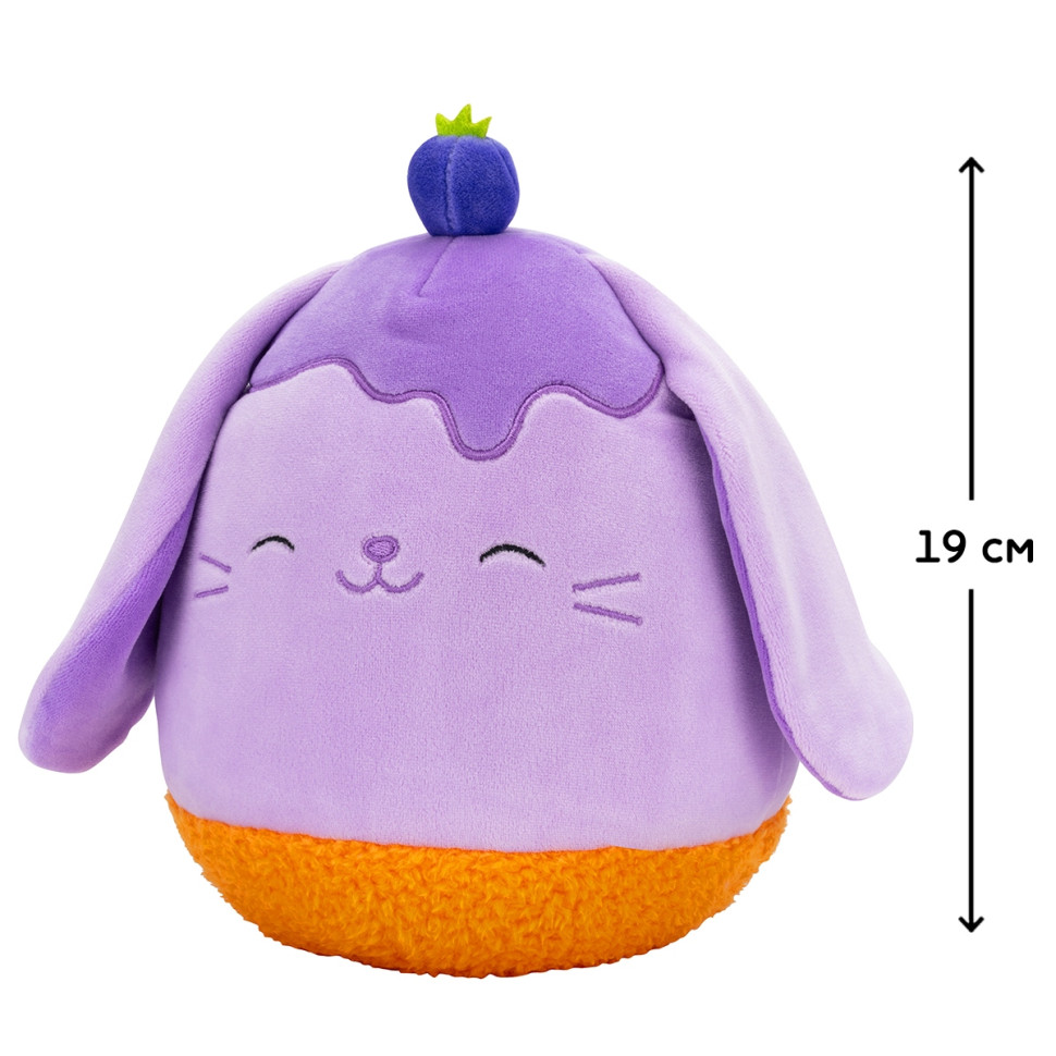 Детская мягкая игрушка Черничный Кролик Squishmallows SQER01208, 19 см опт, дропшиппинг