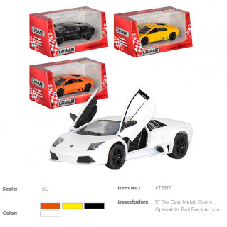 Игрушечная коллекционная модель LAMBORGHINI MURCIELAGO LP640 KT5317W, инериционная