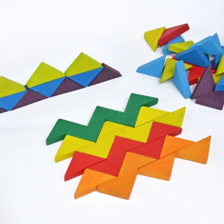 Деревянная игра "Треугольная мозаика" Igroteco 900194, 64 детали