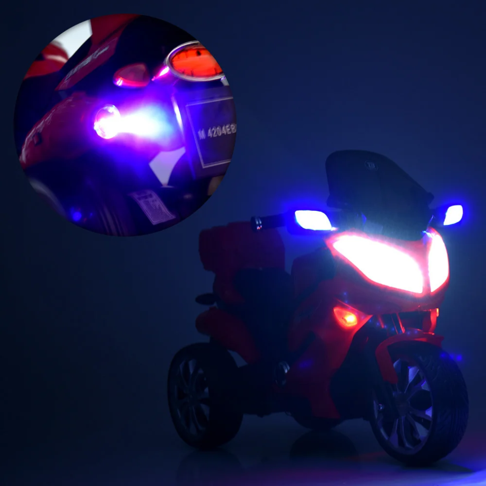 Дитячий електромобіль Мотоцикл Bambi Racer M 4204EBLR-4 до 50 кг - гурт(опт), дропшиппінг 