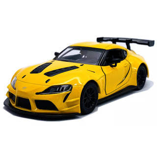 Машинка инерционная "Toyota GR Supra" KT5421W(Yellow) масштаб 1:43