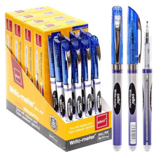Ручка масляна ET8048-12(Blue) блакитний 0,5 мм 