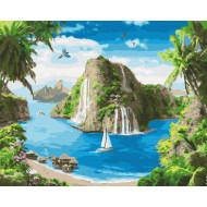 Картина по номерам "Тропическая гавань" Brushme BS34675 40х50 см