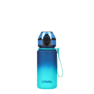 Дитяча пляшка для води LittleBig UZSPACE 3020(Blue-Green) 350 мл, синьо-зелена