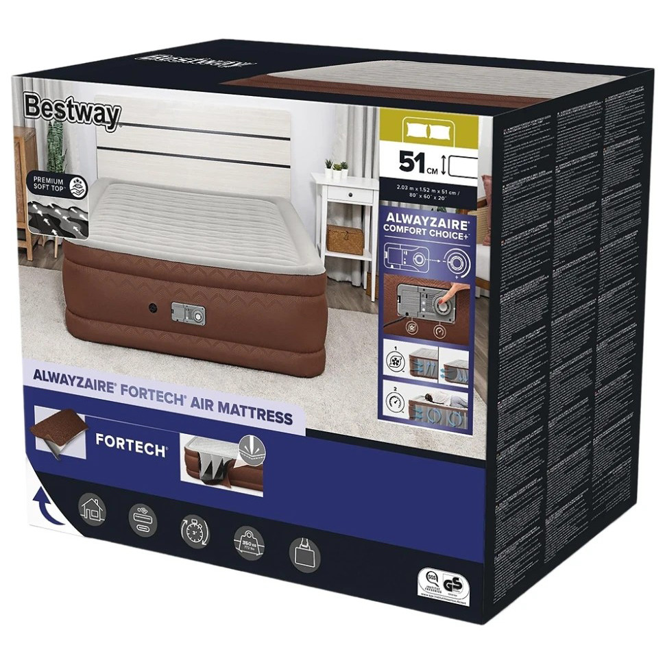 Надувная кровать Bestway 69160 со встроенным насосом опт, дропшиппинг