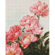 Алмазная мозаика "Букет розовых пионов" ©ArtAlekhina Идейка AMO7274 40х50 см