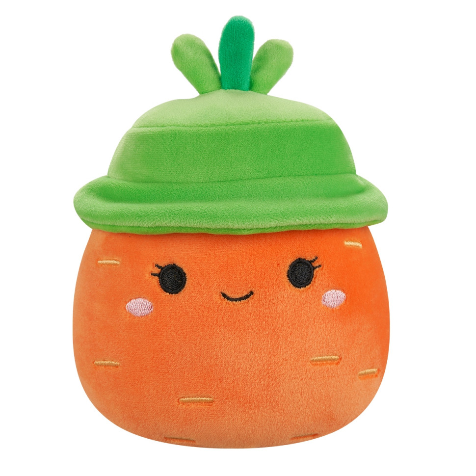 Детская мягкая игрушка Морковка Каролина в шляпе Squishmallows SQER01214, 19 см опт, дропшиппинг