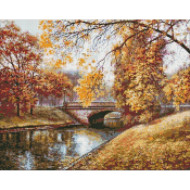 Алмазная мозаика "Осенний пейзаж" ©Сергей Лобач Идейка AMO7343 40х50 см