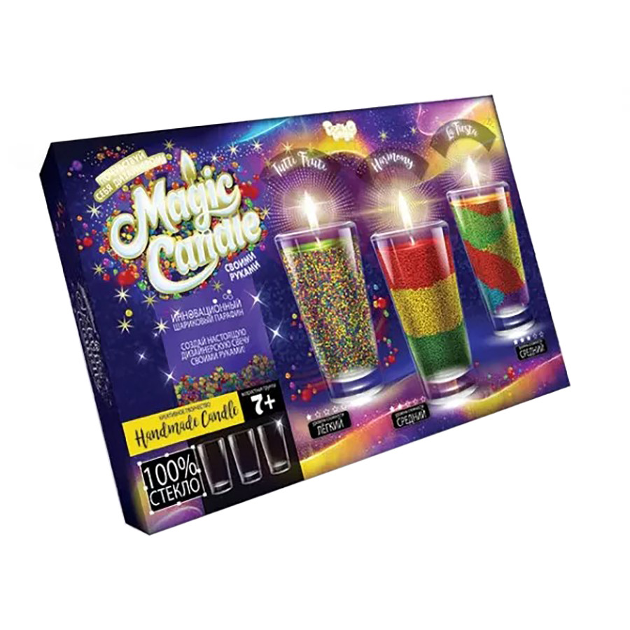 Комплект креативного творчества MAGIC CANDLE CRYSTAL 7320DT, 3 свечи в комплекте опт, дропшиппинг