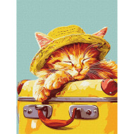Картина по номерам "Спящий котенок" KHO6612 30х40 см