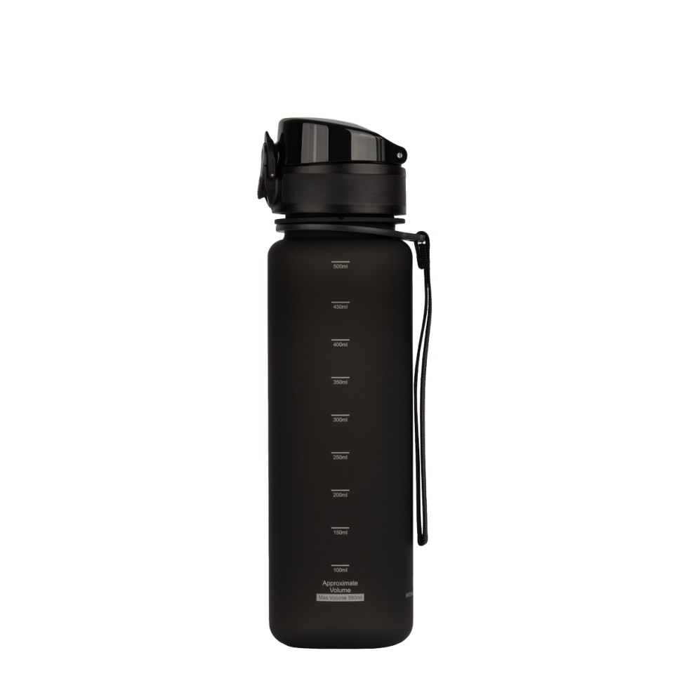 Бутылка для воды UZSPACE 3026(Black) 500 мл, черная опт, дропшиппинг