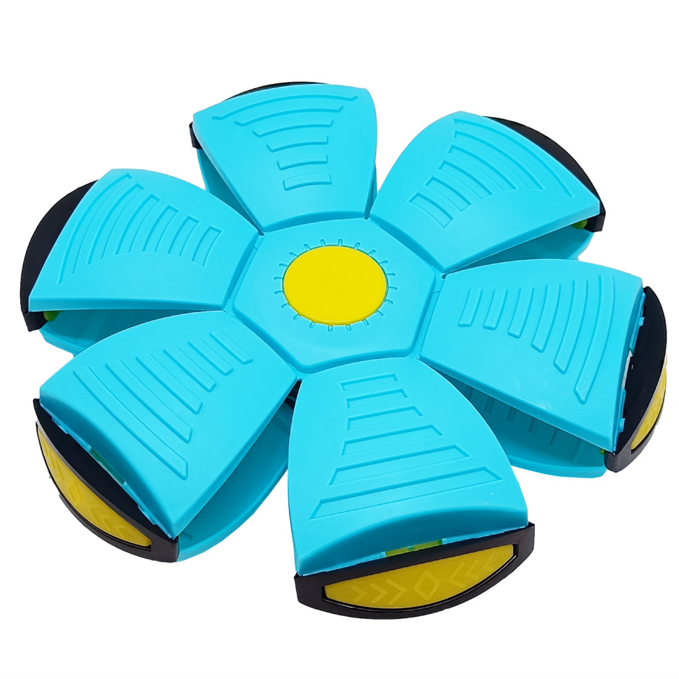 Летящий трансформерный мяч 1002-3(Turquoise) светится опт, дропшиппинг