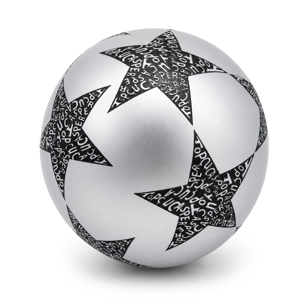 Детский резиновый мяч Звезда RB20302(Silver) 60 грамм, диаметр 18 см опт, дропшиппинг