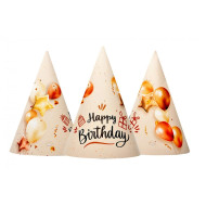 Колпак праздничный "Happy Birthday" шарики 7003-0063, 15см, в упаковке 20 шт
