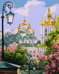 Картина по номерам "Киев златоверхий весной" Идейка KHO3629 40х50см