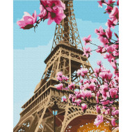 Картина по номерам "Сакура в Париже" Brushme BS52836 40х50 см